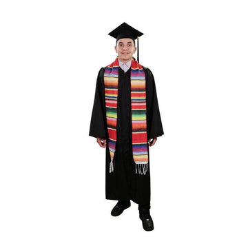 Red Mexican Serape Graduation Stole/Sash - Graduation Cap&Gown