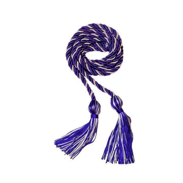Purple and White Intertwined Honor Cord - Graduation Cap&Gown