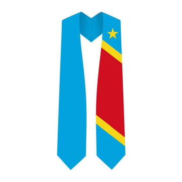 The Democratic Republic of Congo Graduation Flag Stole Sash - Graduation Cap&Gown
