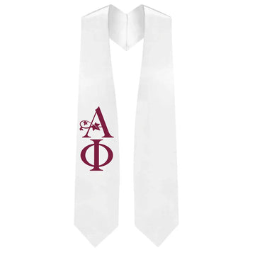 Alpha Phi Greek Lettered Stole - Graduation Cap&Gown