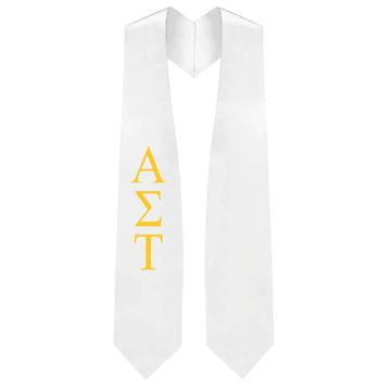 Alpha Sigma Tau Greek Lettered Stole - Graduation Cap&Gown