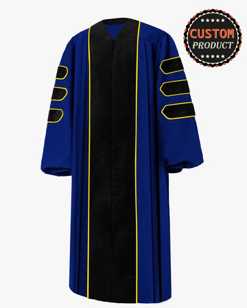 Custom Deluxe Doctoral Gown - Graduation Cap&Gown