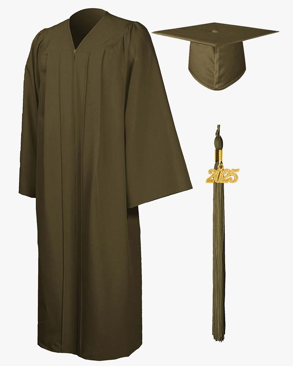 High School Premium Matte Graduation Cap, Gown & Tassel Package - 15 Colors Available - Graduation Cap&Gown