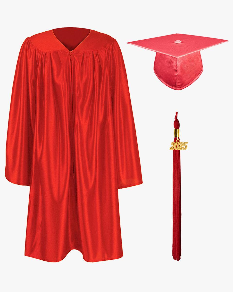 Shiny Kindergarten Cap, Gown & Tassel Package - 13 Colors Available - Graduation Cap&Gown
