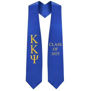 Kappa Kappa Psi Lettered Stole W/ Year - Graduation Cap&Gown