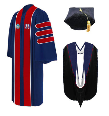 Custom Theology Doctoral Gown, Hood, Tam - Virginia University of Lynchburg - Graduation Cap&Gown