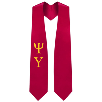 Psi Upsilon Greek Lettered Stole - Graduation Cap&Gown