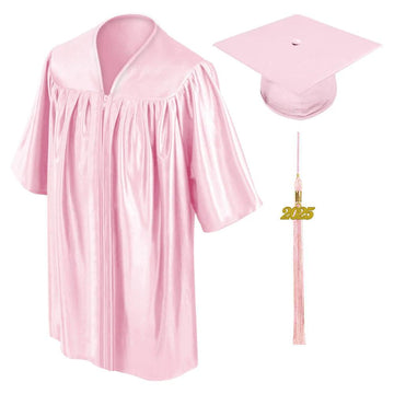 Shiny Pink Kindergarten/Preschool Cap & Gown - Graduation Cap&Gown
