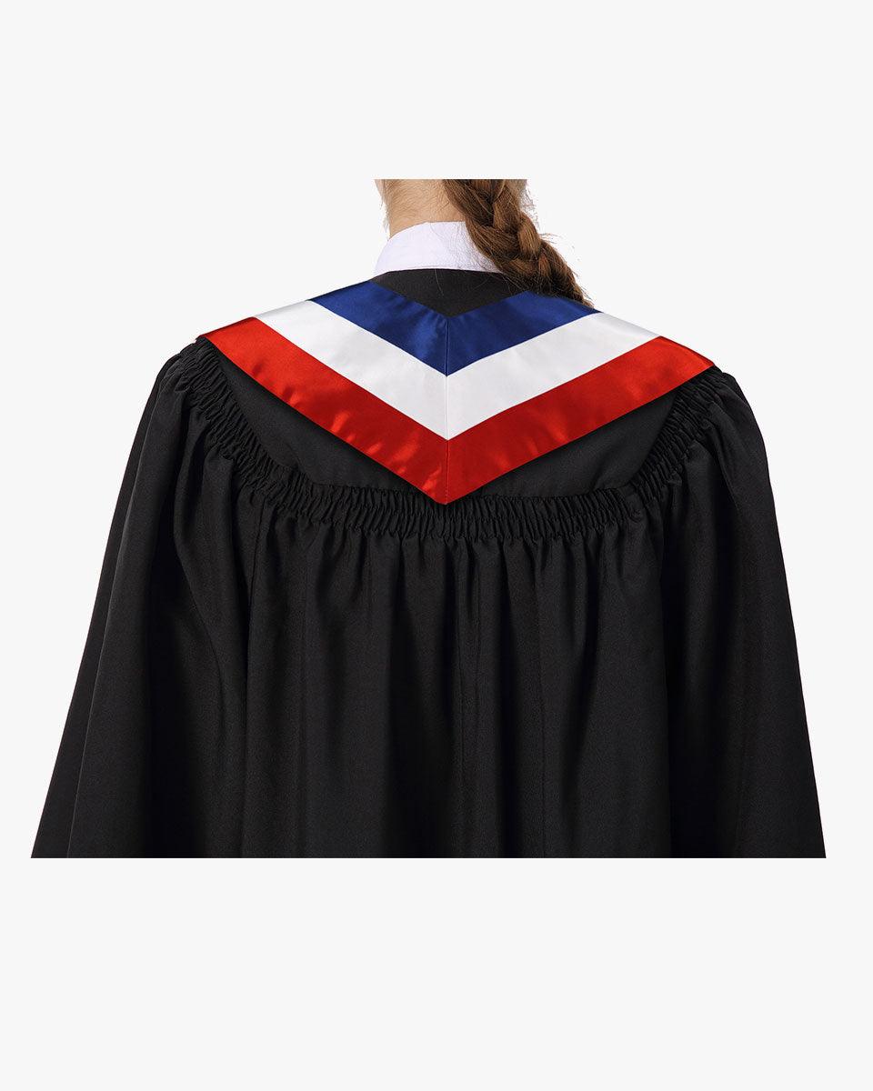 17 Country Flag Graduation Stoles Embroidery Sashes for Study Aboard International Students - Graduation Cap&Gown