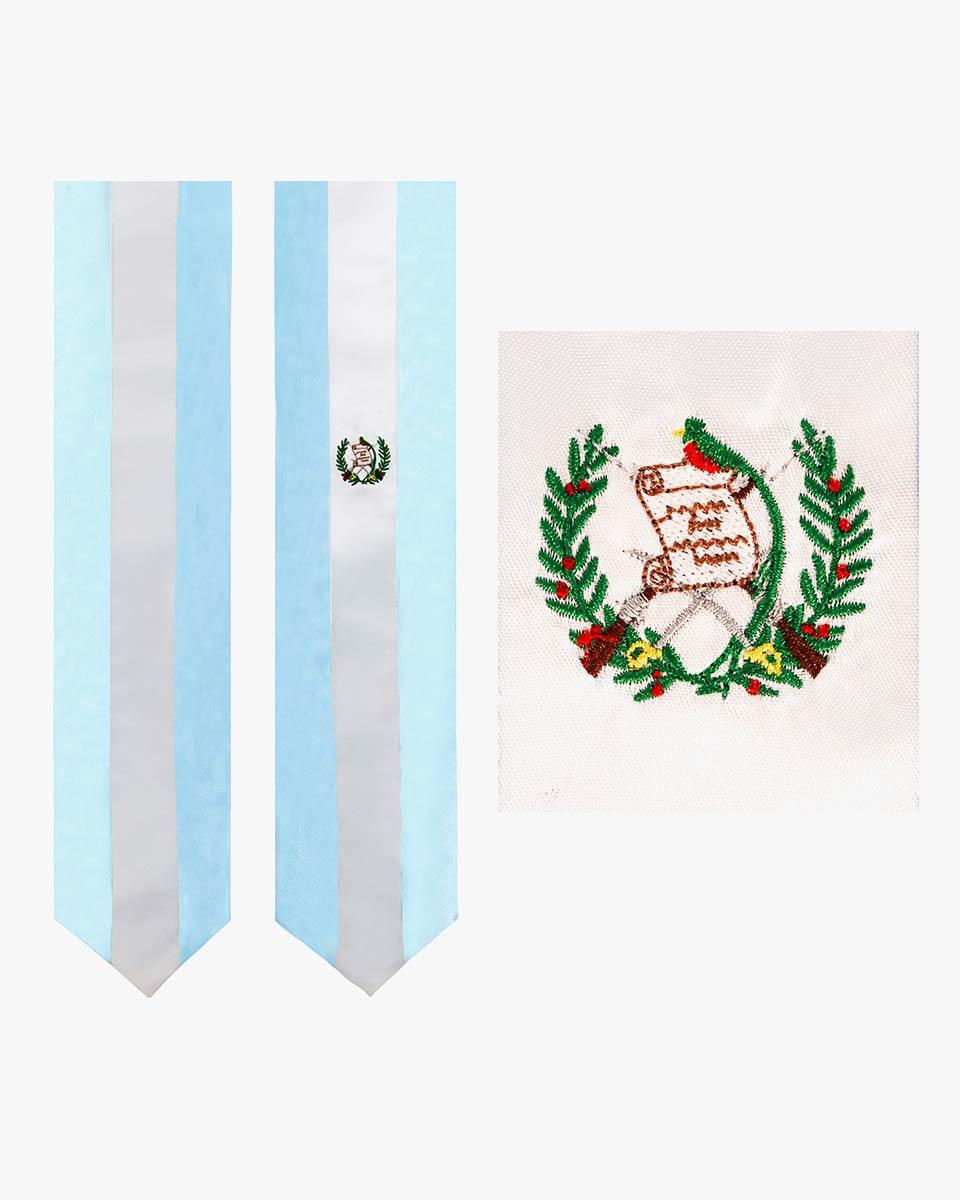 17 Country Flag Graduation Stoles Embroidery Sashes for Study Aboard International Students - Graduation Cap&Gown