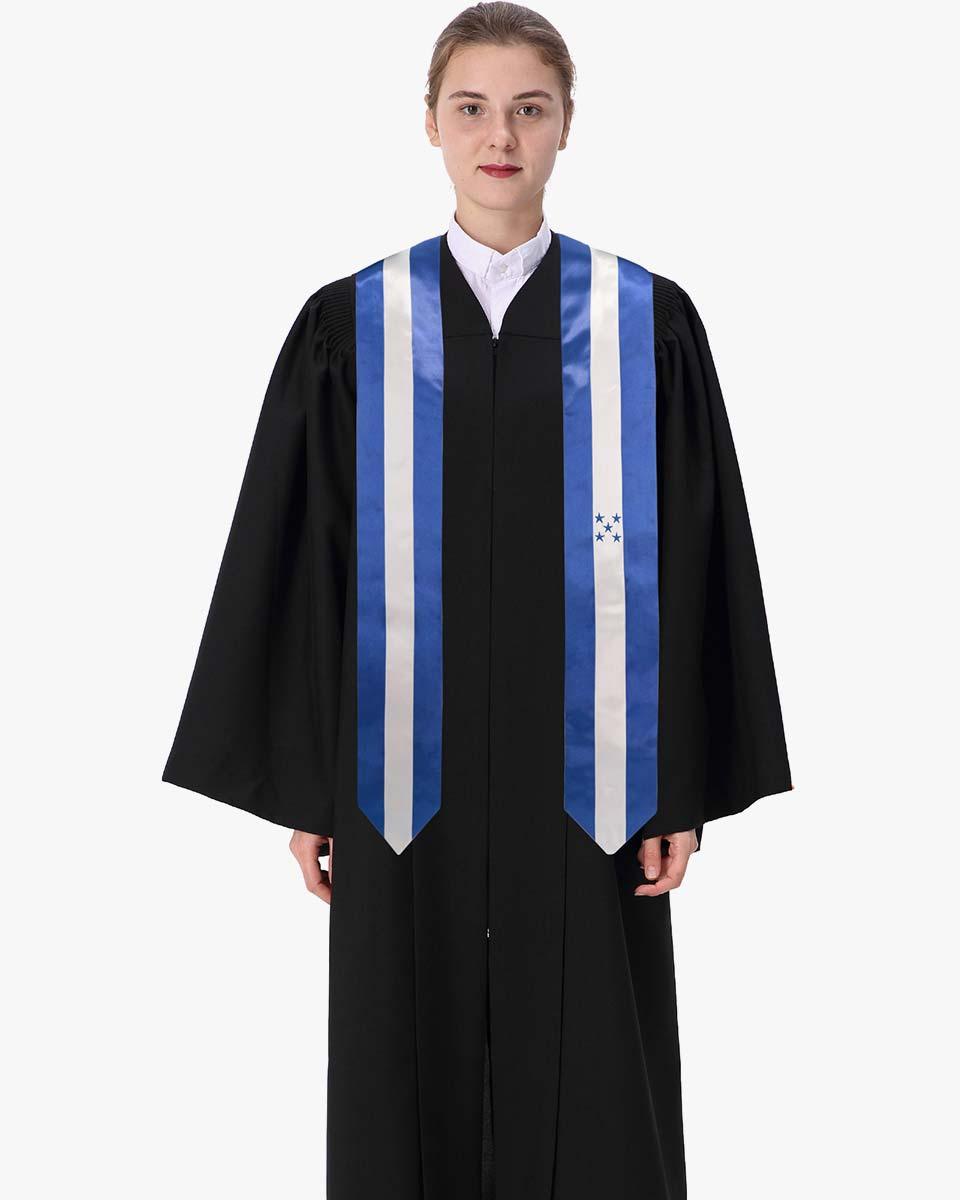 17 Country Flag Graduation Stoles Embroidery Sashes for Study Aboard International Students - Graduation Cap&Gown