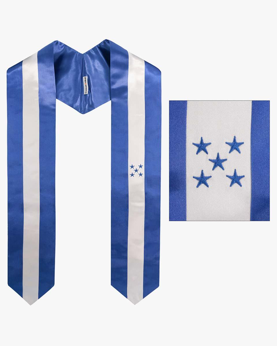 17 Country Flag Graduation Stoles Embroidery Sashes for Study Aboard International Students - Graduation Cap&Gown