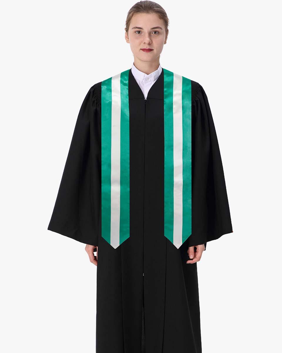 17 Country Flag Graduation Stoles Embroidery Sashes for Study Aboard International Students - Graduation Cap&Gown