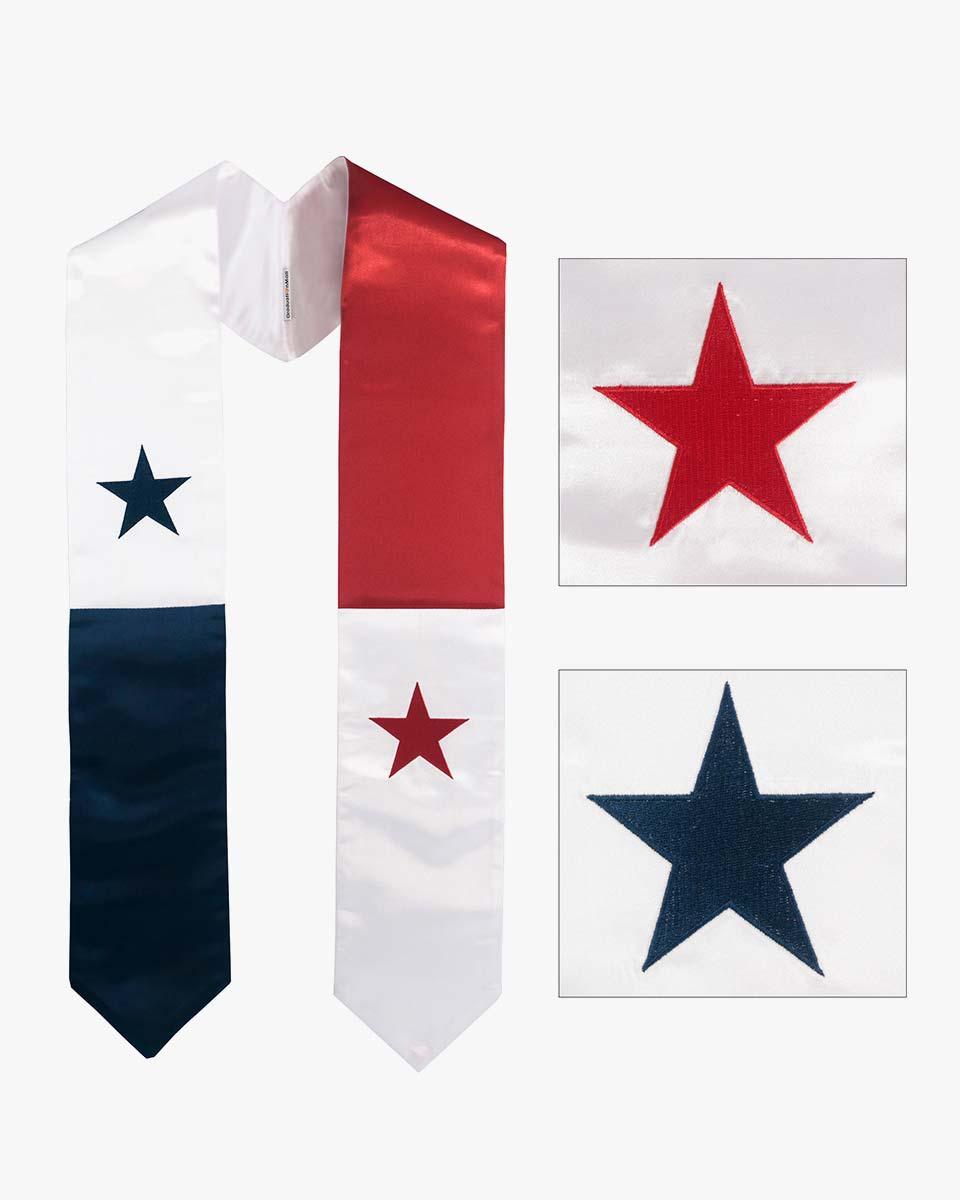 17 Country Flag Graduation Stoles Embroidery Sashes for Study Aboard International Students - Graduation Cap&Gown