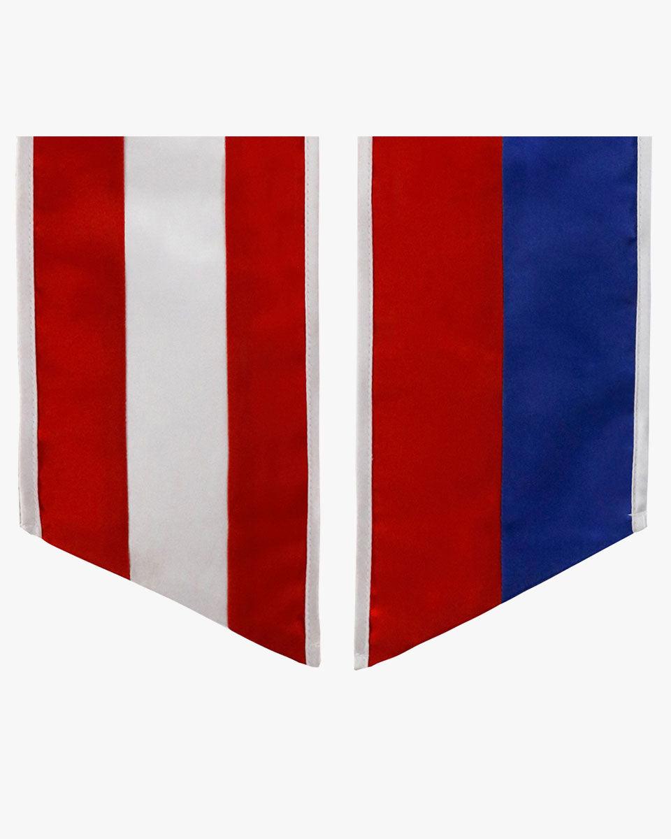 7 Mixed Flag Graduation Stoles Embroidery Sashes for Study Aboard Students - Graduation Cap&Gown