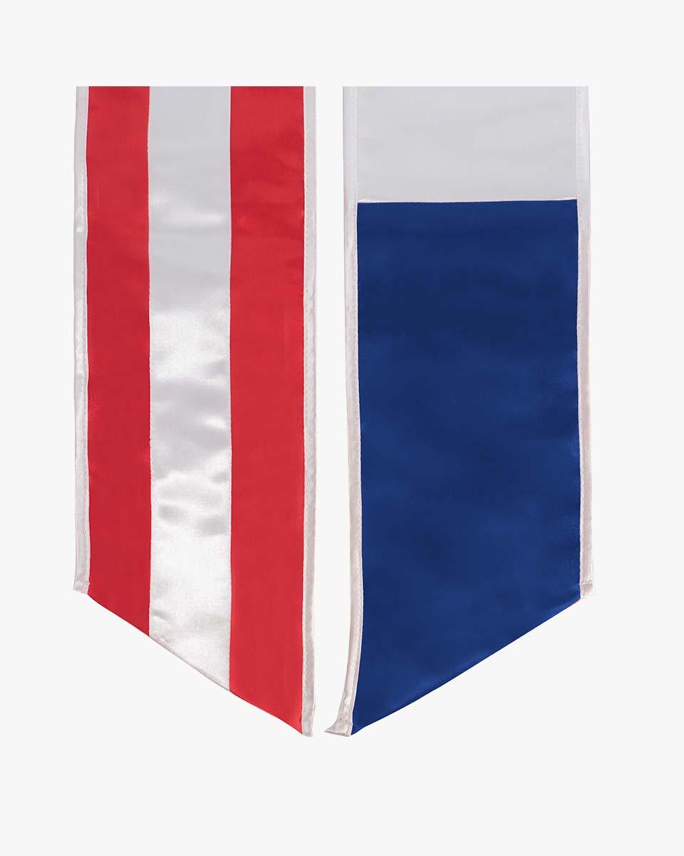 7 Mixed Flag Graduation Stoles Embroidery Sashes for Study Aboard Students - Graduation Cap&Gown
