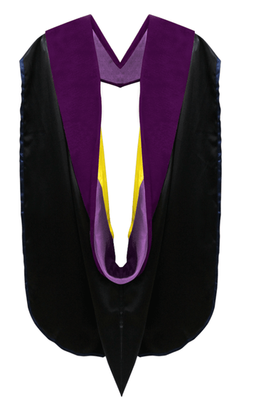 Doctor of Law Hood - Purple & Gold - Graduation Cap&Gown