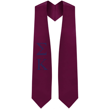 Sigma Kappa Greek Lettered Stole - Graduation Cap&Gown