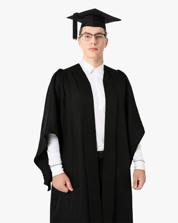 Classic Gathered UK British Bachelor Graduation Gown & Mortarboard - Graduation Cap&Gown