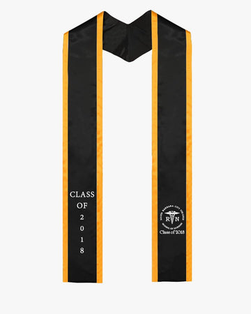 Custom Plain-end Honor Stole with Trim - Graduation Cap&Gown
