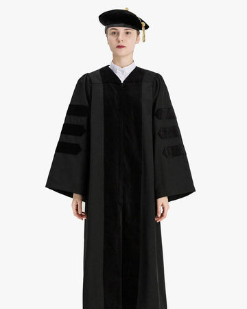 Economy Doctoral Graduation Gown Tam Package - Graduation Cap&Gown