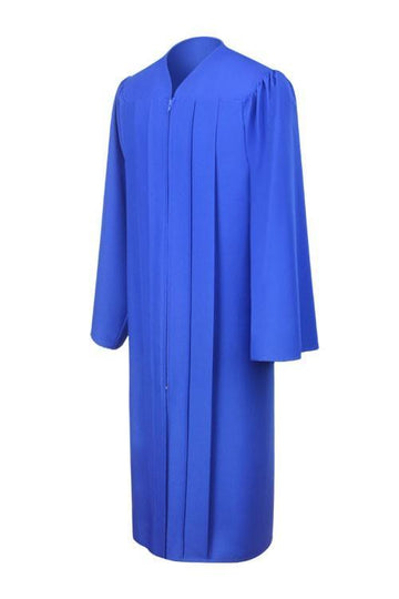 Matte Royal Blue High School Gown - Graduation Cap&Gown