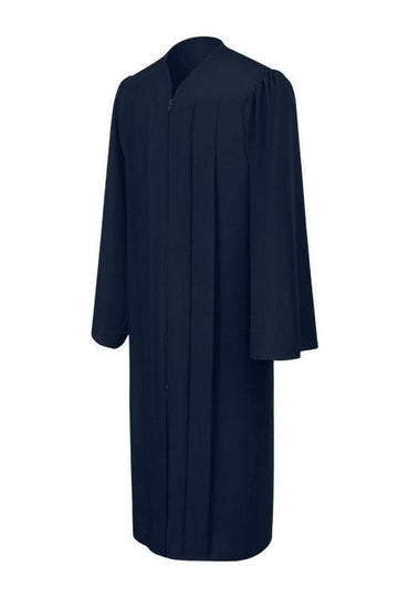 Matte Navy Blue High School Gown - Graduation Cap&Gown