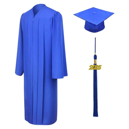 Matte Royal Blue Bachelors Cap & Gown - Graduation Cap&Gown