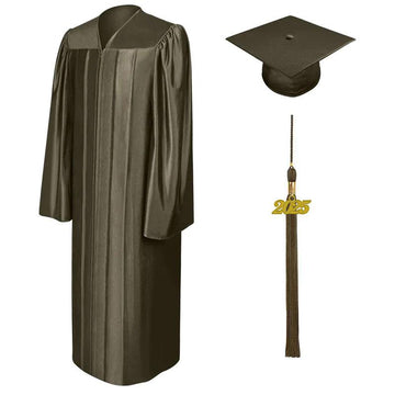 Shiny Brown Bachelors Academic Cap & Gown - Graduation Cap&Gown