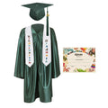 2025 Children's Graduation Gown and Cap Uniform Set with Shawl & Award - Graduation Cap&Gown