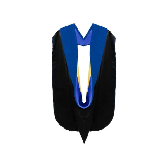 Phd Hood Royal Blue Velvet - Royal & Gold - Graduation Cap&Gown