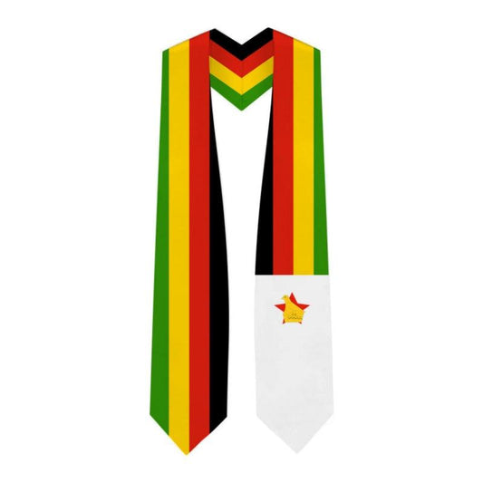 Zimbabwe Graduation Stole - Zimbabwe Flag Sash - Graduation Cap&Gown