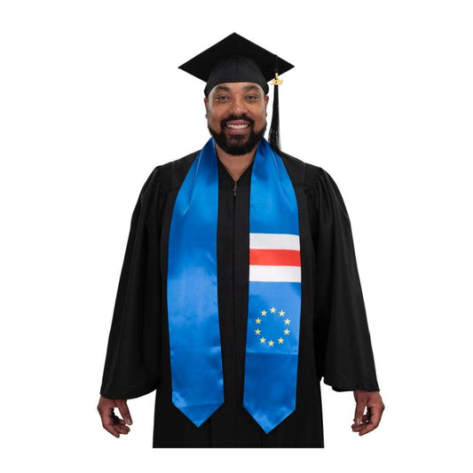 Cape Verde Graduation Stole - Cape Verde Flag Sash - Graduation Cap&Gown