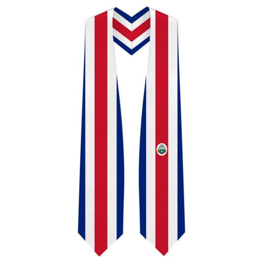 Costa Rica Graduation Stole - Costa Rican Flag Sash - Graduation Cap&Gown
