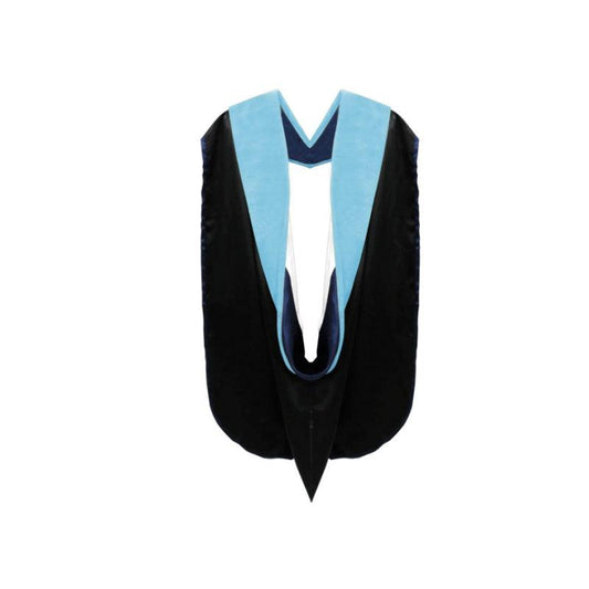 Doctor of PHD Education Hood - Navy Blue & White - Graduation Cap&Gown