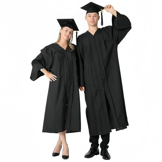 12 Matte High School Premium Matte Graduation Cap, Gown & Tassel Package - Graduation Cap&Gown