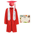 2025 Children's Graduation Gown and Cap Uniform Set with Shawl & Award - Graduation Cap&Gown