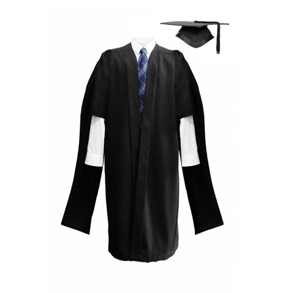 British Simple Bachelor's Graduation Dress Gown – Classic & Elegant Design - Graduation Cap&Gown