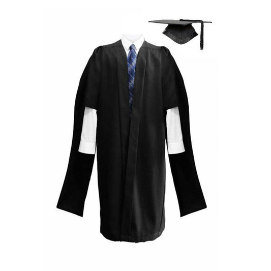 British Simple Bachelor's Graduation Dress Gown – Classic & Elegant Design - Graduation Cap&Gown