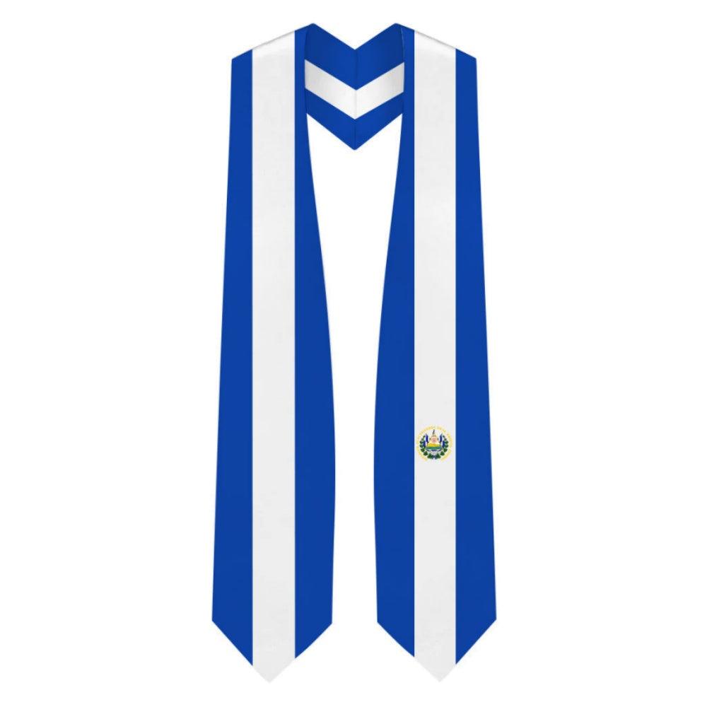 El Salvador Graduation Stole - El Salvadorian Flag Sash - Graduation Cap&Gown