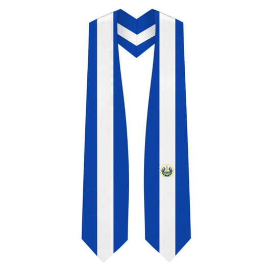 El Salvador Graduation Stole - El Salvadorian Flag Sash - Graduation Cap&Gown