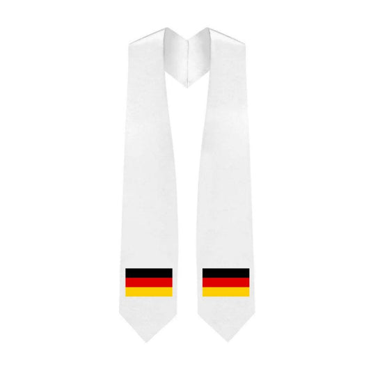 German Embroidered Patch Stole - German Flag Patch Sash - Graduation Cap&Gown