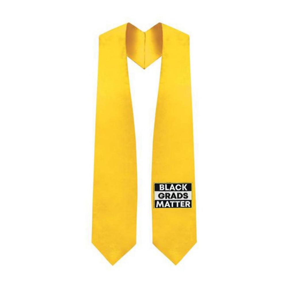 Gold BLACK GRADS MATTER Graduation Stole - Graduation Cap&Gown