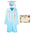 2025 Children's Graduation Gown and Cap Uniform Set with Shawl & Award - Graduation Cap&Gown