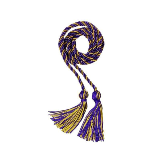 Purple and Gold Intertwined Honor Cord - Graduation Cap&Gown