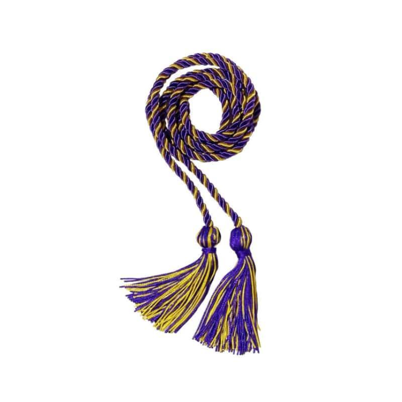 Purple and Gold Intertwined Elementary Honor Cord - Graduation Cap&Gown