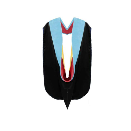 Doctor of PHD Education Hood - Red & Golden Yellow - Graduation Cap&Gown