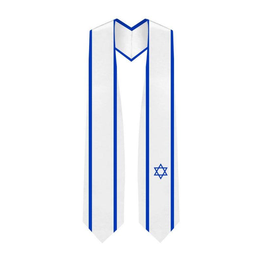 Israel Graduation Stole - Jewish Flag Sash - Graduation Cap&Gown