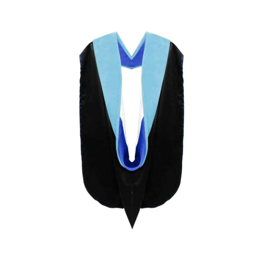 Doctor of PHD Education Hood - Royal Blue & White - Graduation Cap&Gown