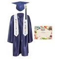 2025 Children's Graduation Gown and Cap Uniform Set with Shawl & Award - Graduation Cap&Gown